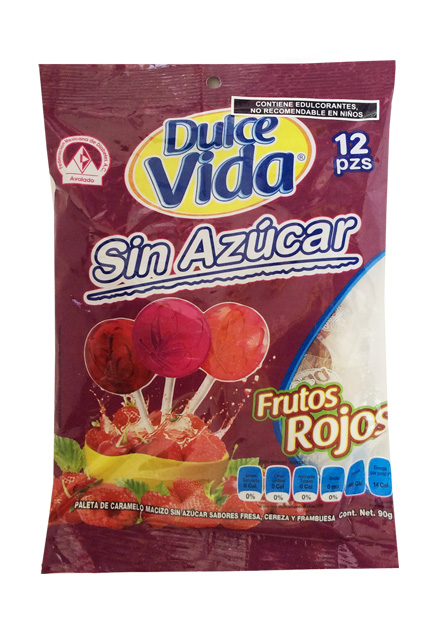 Paleta Dulce Vida Frutos Rojos bolsa 12 piezas