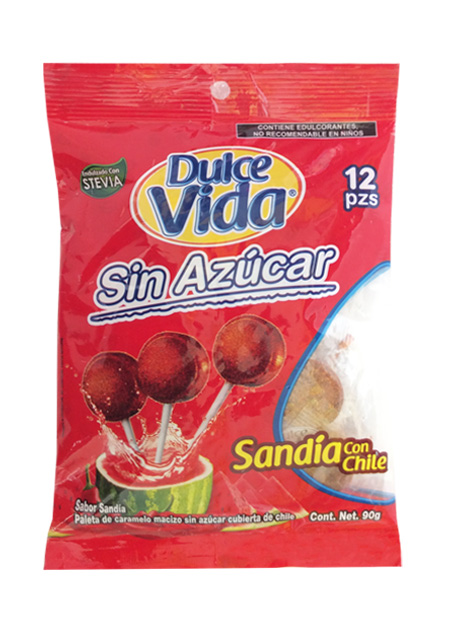 Paleta Dulce Vida Sandía bolsa 12 piezas