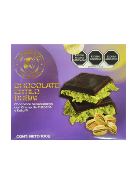 Chocolate semiamargo tipo Dubai